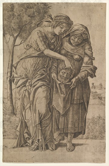 Judith and her maidservant with the head of Holofernes, 1500-1530. Creator: Girolamo Mocetto.