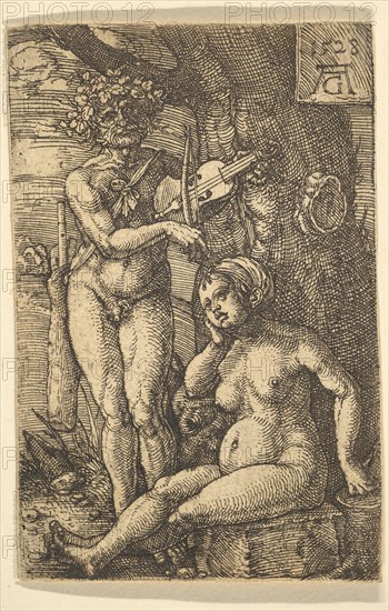 Orpheus and Eurydice, 1528. Creator: Heinrich Aldegrever.