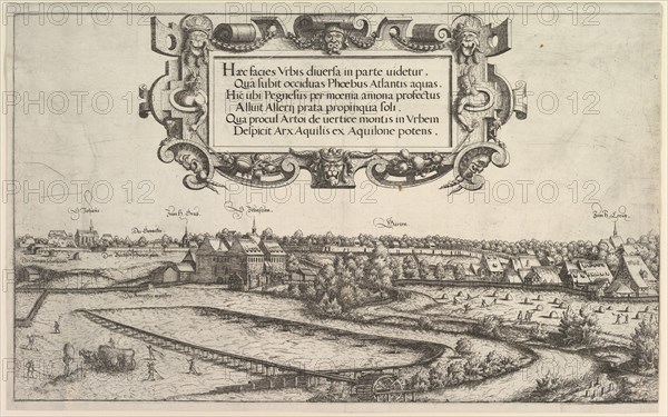 View of Nuremberg from the West, 1552. Creator: Hans Sebald Lautensack.