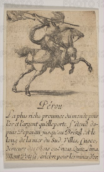 Pérou, 1644. Creator: Stefano della Bella.
