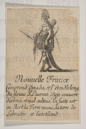 Nouvelle France, 1644. Creator: Stefano della Bella.