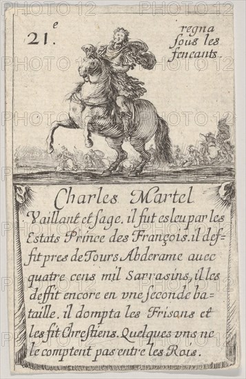 Charles Martel / Vaillant et sage..., from 'Game of the Kings of France'