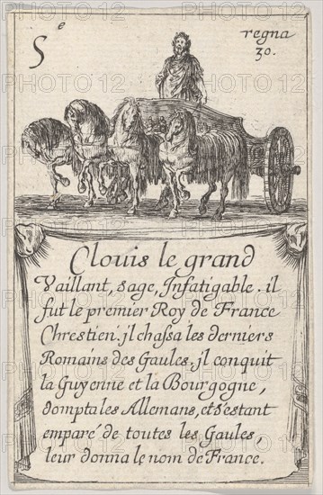 Clovis le grand / Vaillant, sage..., from 'Game of the Kings of France'
