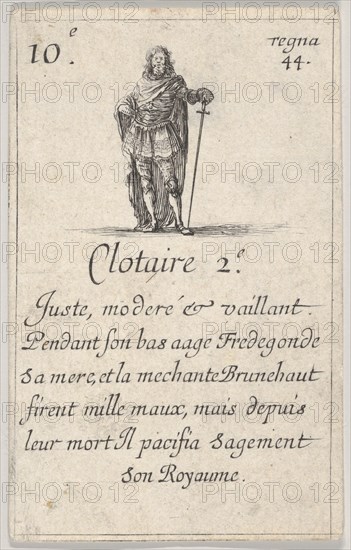 Clotaire 2.-e / Juste, moderé..., from 'Game of the Kings of France'