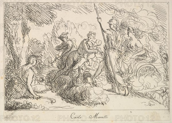 Gods and Goddesses in a Landscape, 1740-1802. Creator: Giuseppe Canale.