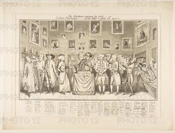 The Matthew-orama for 1827-or Cockney Gleanings,-Aint that a good un now?, March 26, 1827. Creator: Thomas Howell Jones.