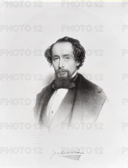 Charles Dickens (1812-1870), 1858. Creator: Charles Baugniet.