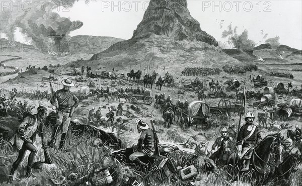 Isandlwana during the Zulu War. Creator: Melton Prior.