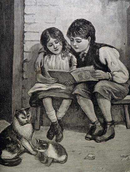 Mom's picture book. From Barnavannen 1892. Creator: Unknown.