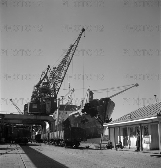 Gothenburg Harbour, Sweden, 1960.  Creator: Unknown.