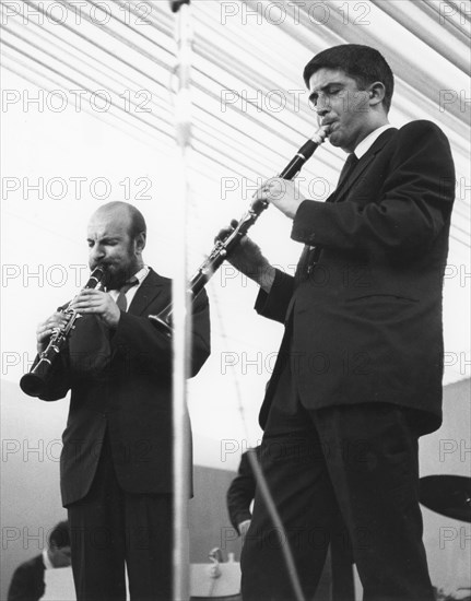 Tony Coe and Sandy Brown, Al Fairweather and Sandy Brown All Stars, Manchester Jazz Festival,1963. Creator: Brian Foskett.