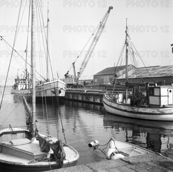 The port of Varberg, Sweden, 1966. Creator: Unknown.