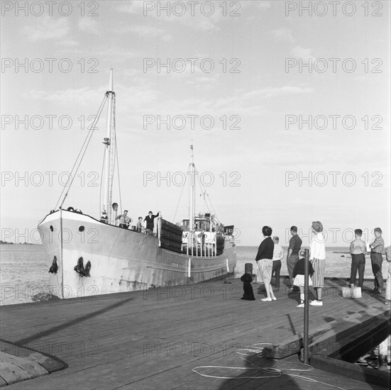 Jetty in Monsteras, Kalmarsund, Smaland, Sweden, 1966. Creator: Unknown.