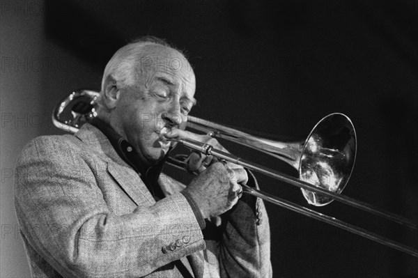 George Chisholm, Edinburgh Jazz Festival, 1986. Creator: Brian Foskett.