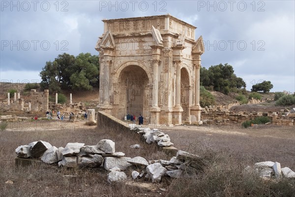 Libya, Leptis Magna, Arch of Septimius Severus, 2007. Creator: Ethel Davies.