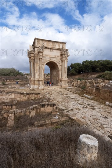 Libya, Leptis Magna, Arch of Septimius Severus, 2007. Creator: Ethel Davies.