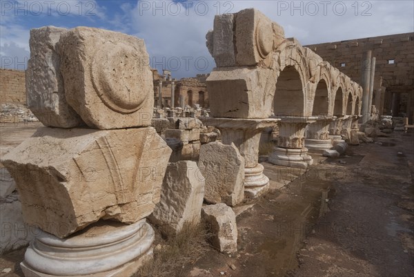 Libya, Leptis Magna, Severan Forum, 2007. Creator: Ethel Davies.