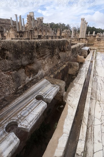 Libya, Leptis Magna, toilets, 2007. Creator: Ethel Davies.