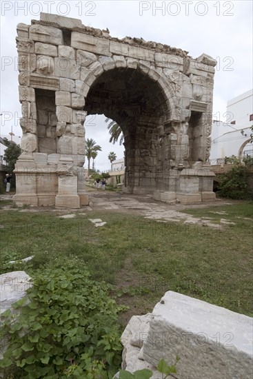 Libya, Tripoli, Arch of Marcus Aurelius, 2007. Creator: Ethel Davies.