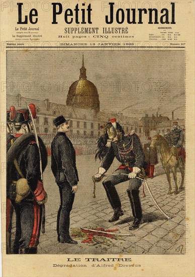 Le Petit Journal concerning the Dreyfus Affair , 1895. Creator: Meyer