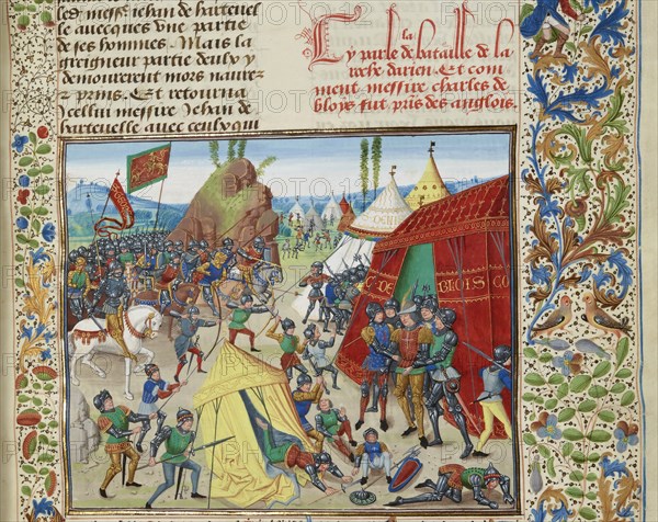 Charles of Blois captured at the Battle of La Roche-Derrien, ca 1470-1475. Creator: Liédet, Loyset