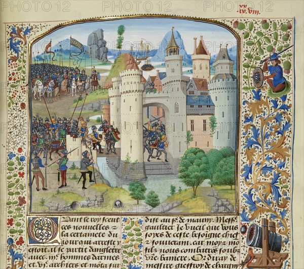 The French attempt to recapture Calais from England, 1350, ca 1470-1475. Creator: Liédet, Loyset