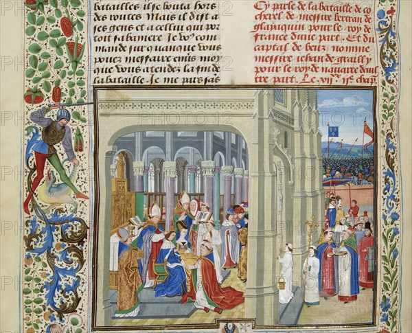 Coronation of Charles V of France on May 19, 1364, ca 1470-1475. Creator: Liédet, Loyset