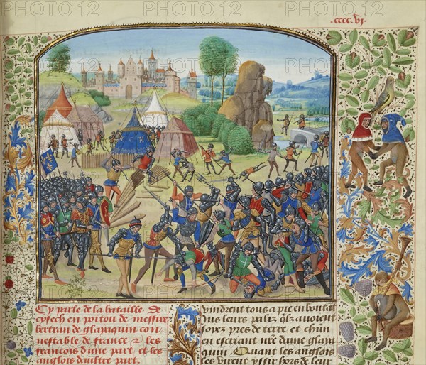 The Battle of Chiset on 21 March 1373, ca 1470-1475. Creator: Liédet, Loyset