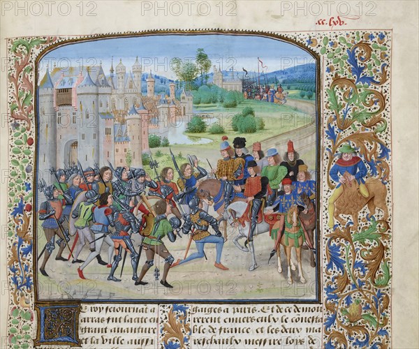 Return of Charles VI to Paris, ca 1470-1475. Creator: Liédet, Loyset
