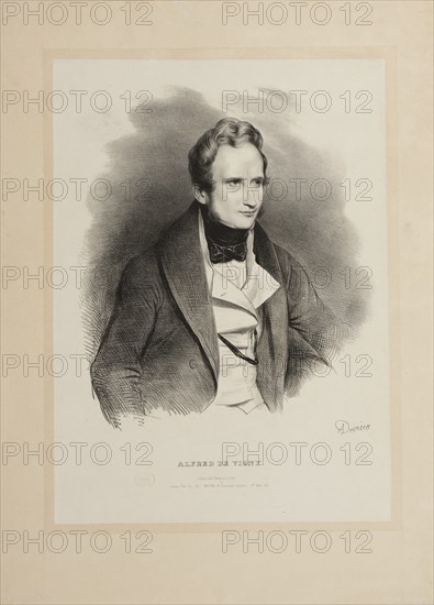 Portrait of the author Alfred de Vigny