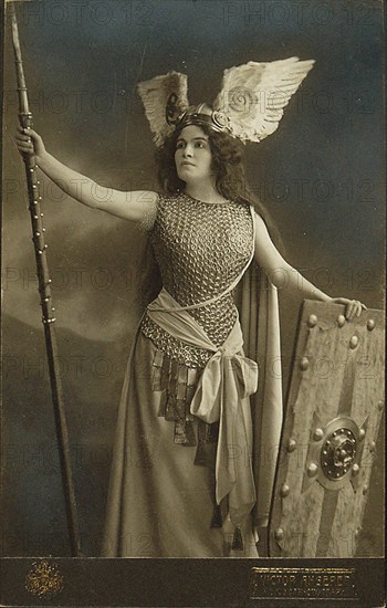 Madame Charles Cahier as Brünhilde in "Die Walküre"