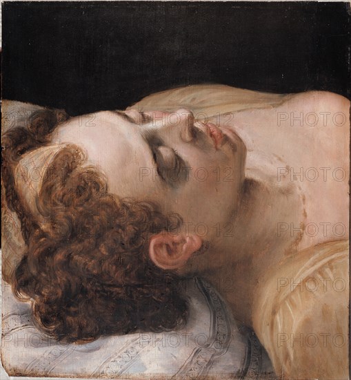 Study head of a lying woman. Creator: Floris, Frans, the Elder