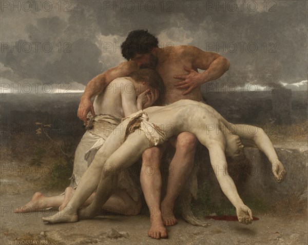 The first duel, 1888. Creator: Bouguereau, William-Adolphe