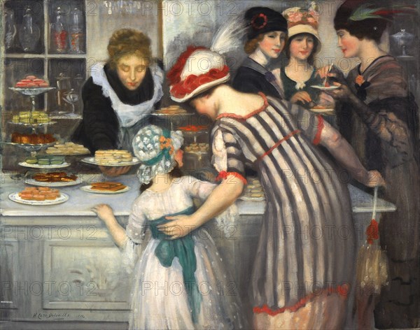 Dans la Patisserie , 1911. Creator: Caro-Delvaille, Henry