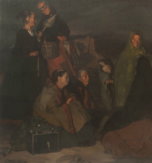 The witches of San Millán, 1907. Creator: Zuloaga y Zabaleto, Ignacio