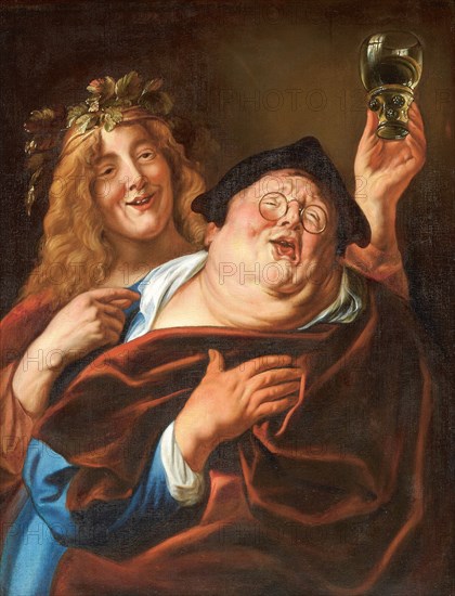 Bacchus and a Follower , after 1645. Creator: Jordaens, Jacob