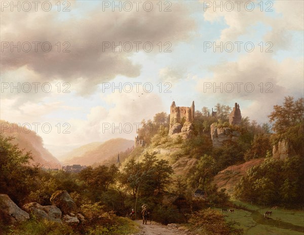 View of Larochette Castle , 1848. Creator: Koekkoek, Barend Cornelis