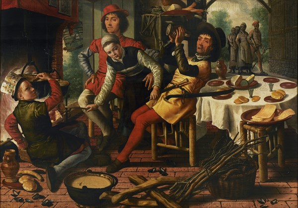 Peasants by the Hearth, 1556. Creator: Aertsen, Pieter