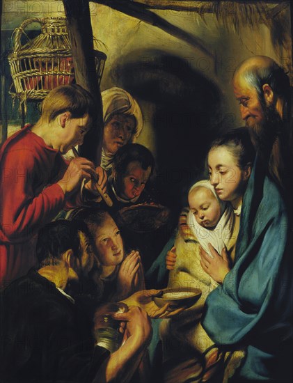 The Adoration of the Shepherds. Creator: Jordaens, Jacob