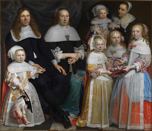 Meyndert Sonck with wife and children, 1662. Creator: Rotius, Jan Albertsz. (1624-1666).