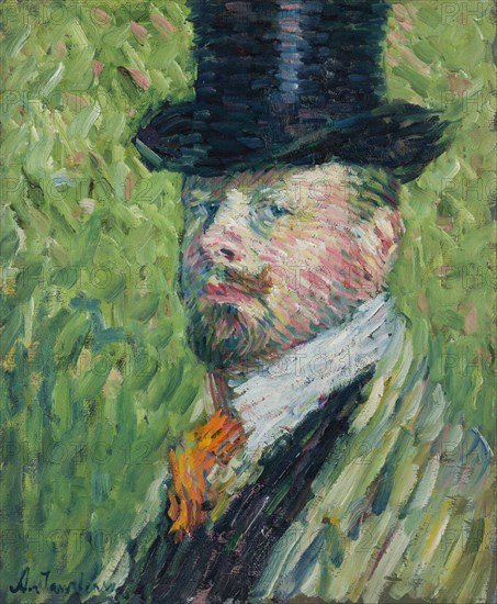 Self-Portrait with Top Hat, 1904. Creator: Javlensky, Alexei, von