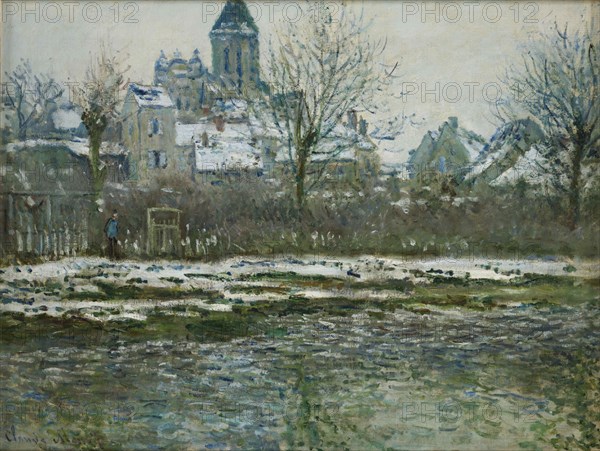 Effet de neige à Vétheuil ou Église de Vétheuil, 1878-1879. Creator: Monet, Claude