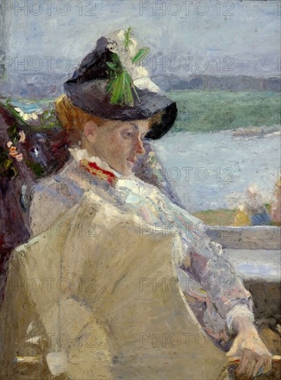 Lady with the umbrella, 1888. Creator: Toorop, Jan