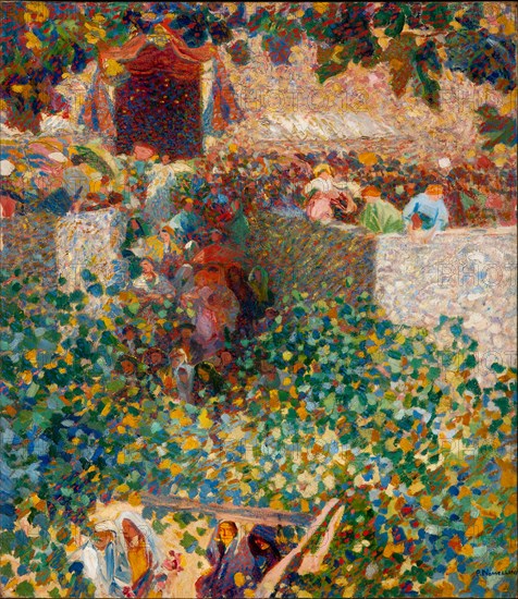 Village Festival, 1912-1913. Creator: Nomellini, Plinio