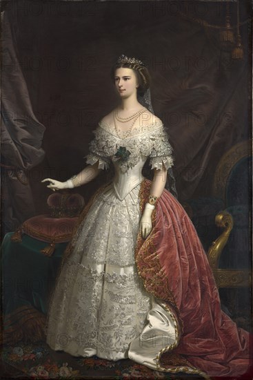 Portrait of Elisabeth of Bavaria, 1869. Creator: Russ, Franz, the Younger