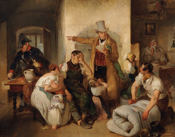 The Distraint, 1840. Creator: Fendi, Peter
