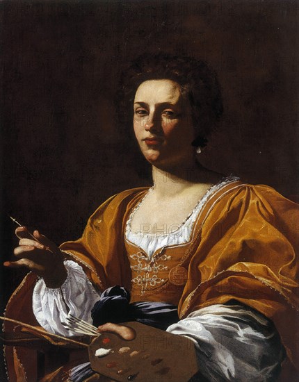 Portrait of Artemisia Gentileschi, 1623-1626 . Creator: Vouet, Simon