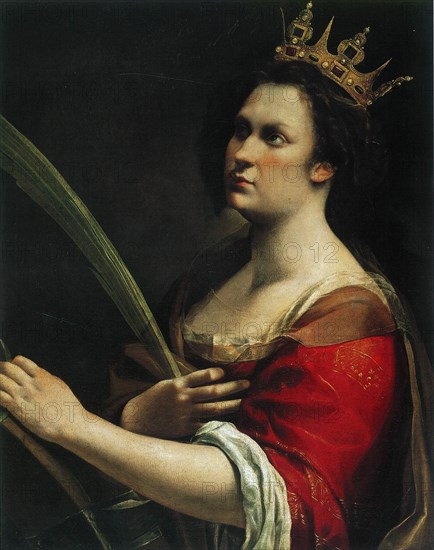 Self-Portrait as Saint Catherine of Alexandria, c. 1618. Creator: Gentileschi, Artemisia