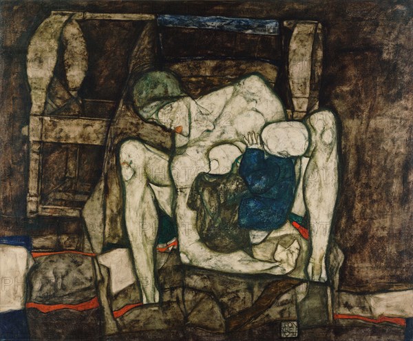 Blind mother, 1914. Creator: Schiele, Egon