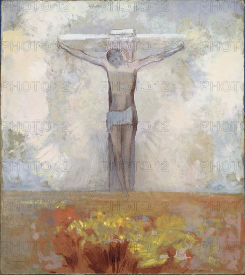 Christ en croix, c. 1910. Creator: Redon, Odilon